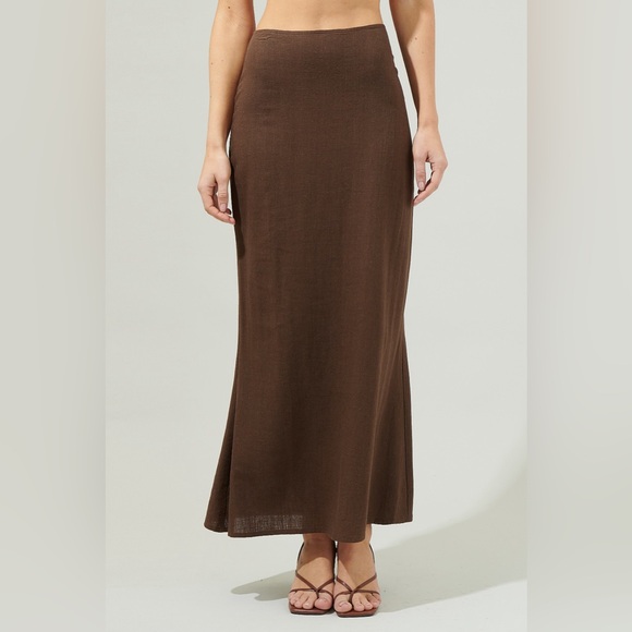 NWT Linen Maxi Skirt | Revolve Commense Zara Euro Summer Abercrombie - Picture 4 of 7